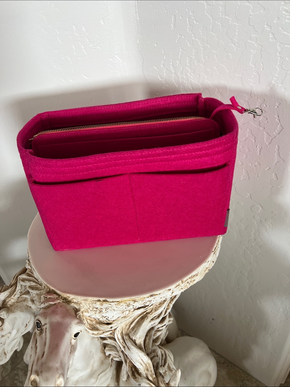 Fuchsia Felt Tote Organizer Insert - Women Bags